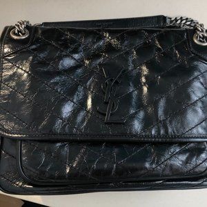Saint Laurent Niki medium black leather shoulder bag